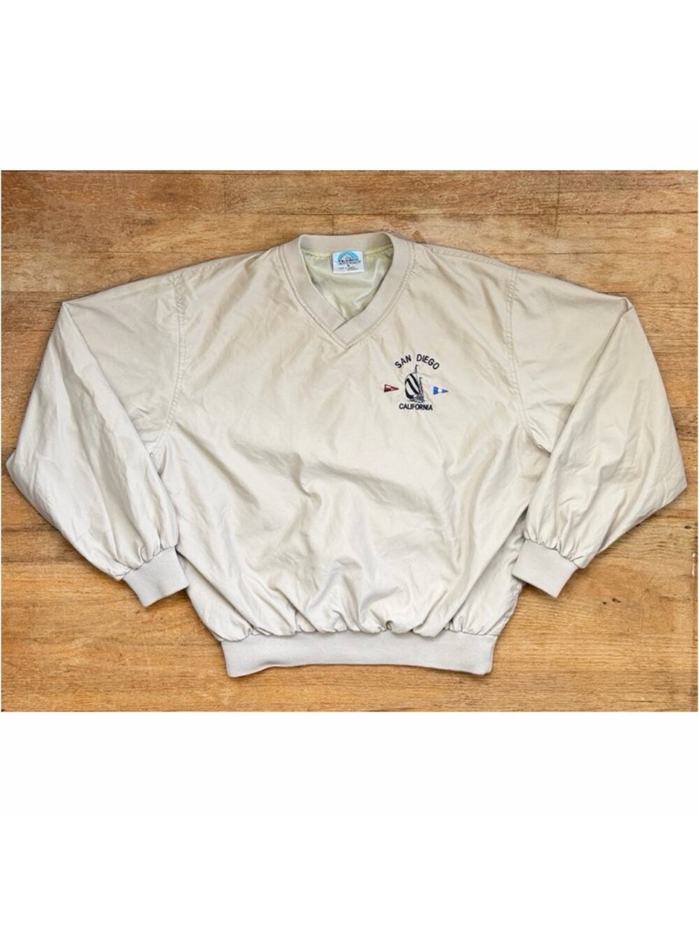 Vintage Mens San Diego California Windbreaker Jacket Size Medium 90s Sailboat